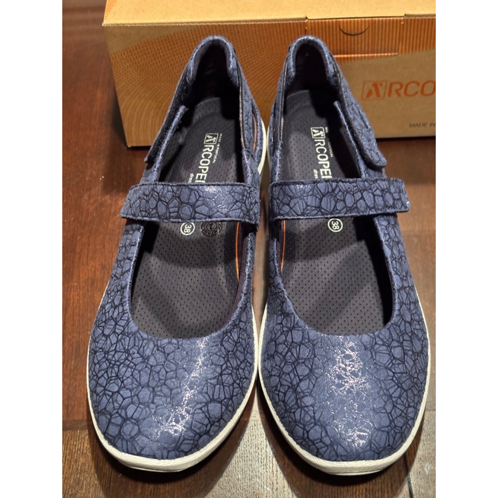 Women's Arcopedico Mary Jane Shoes Size 37, 38 EU Liho Blue